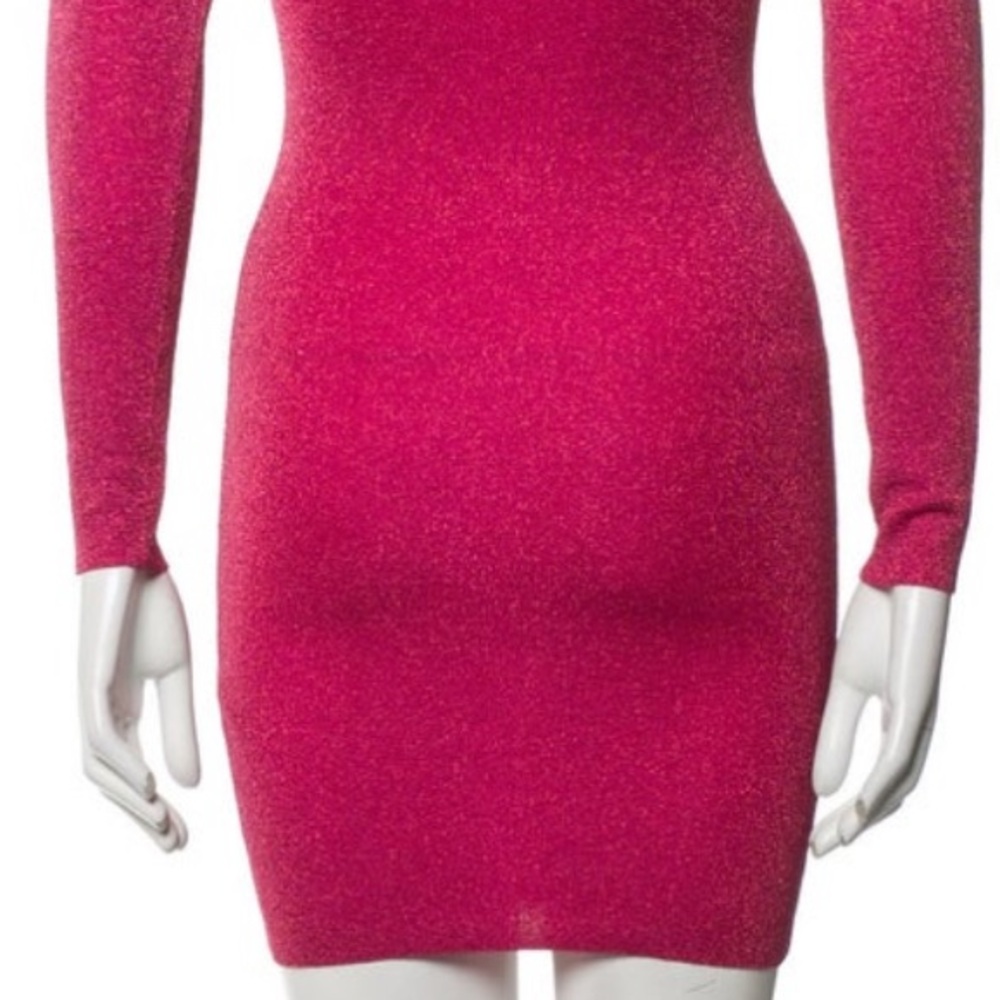 NWT Alice + Olivia Turtleneck Pink Long Sleeve Mini Dress - Picture 5 of 6